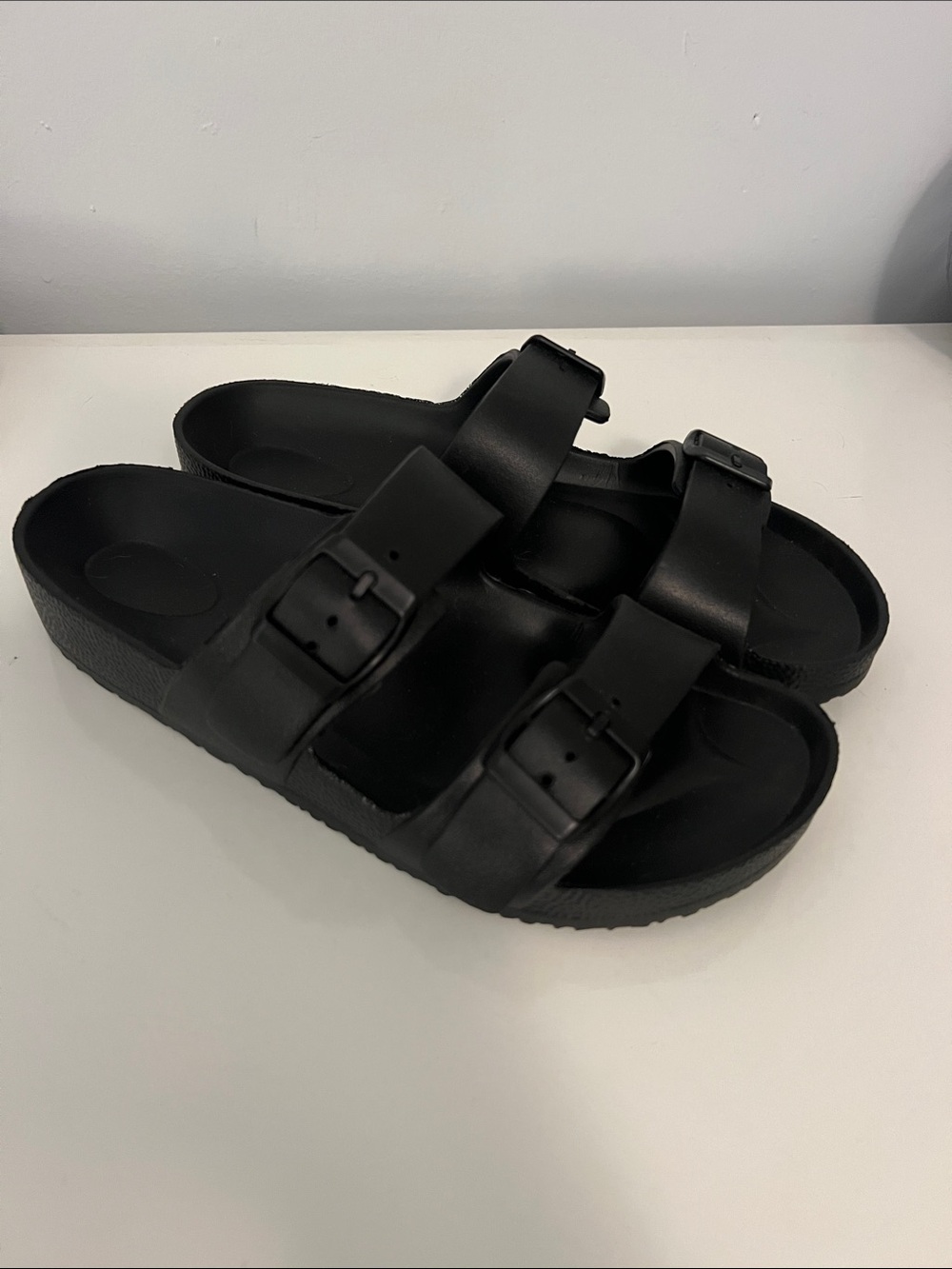 2/$7 Double-Buckle Slide Sandals